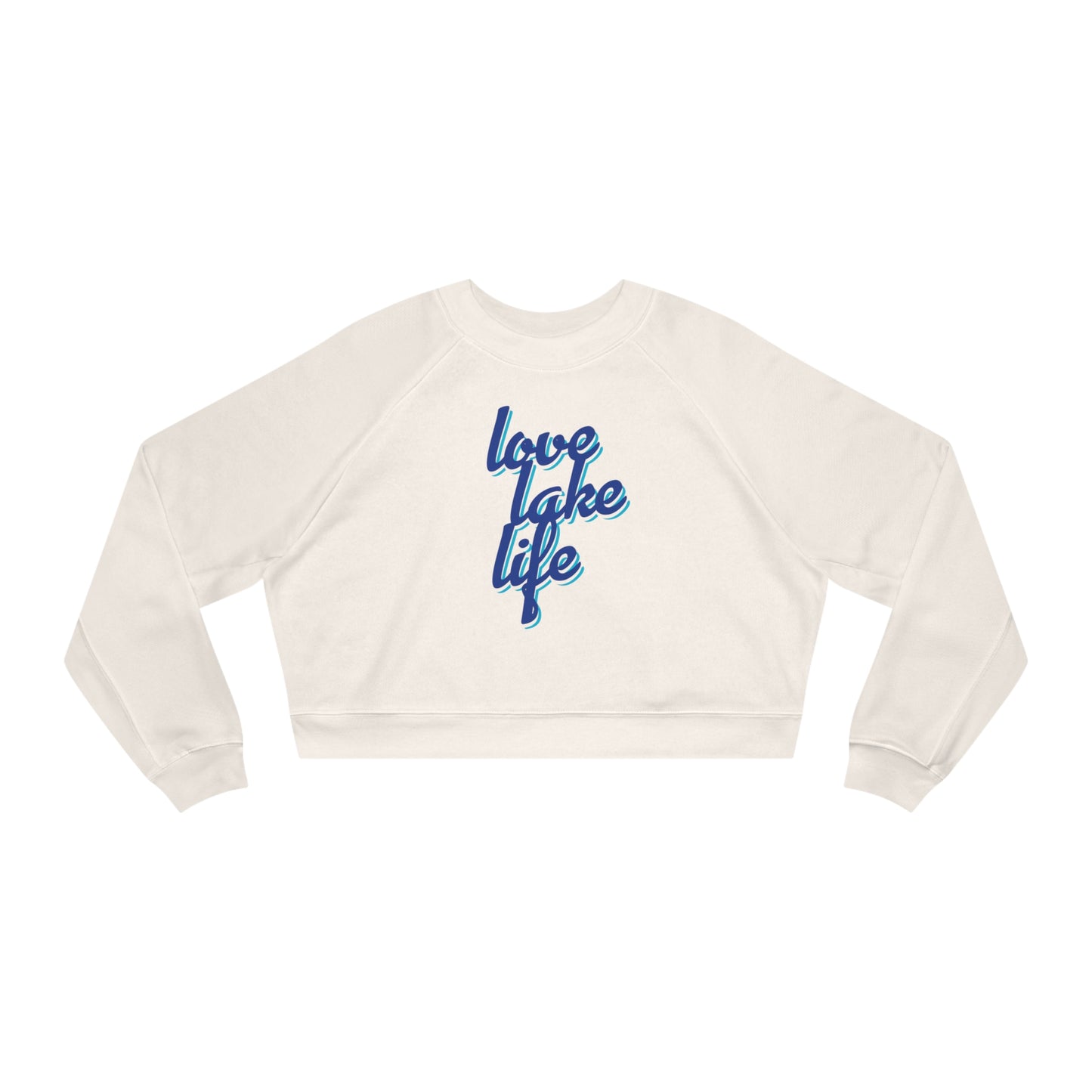 LOVE LAKE LIFE- Women's Cropped Fleece Pullover