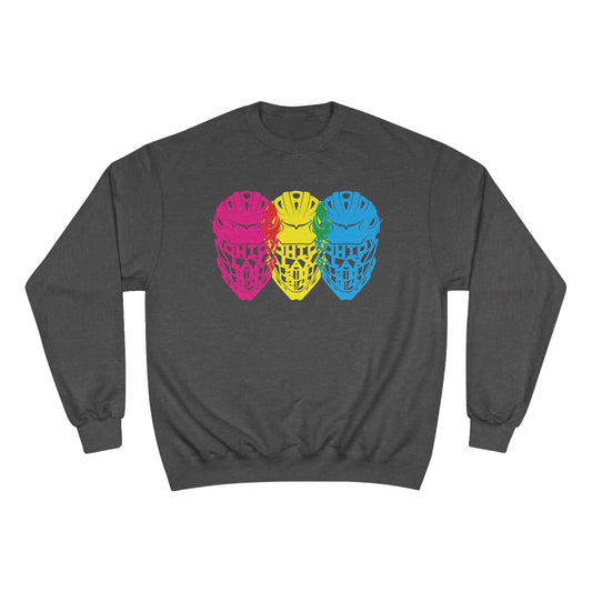 HELMET TRI-COLOR (overlap)-Champion Sweatshirt