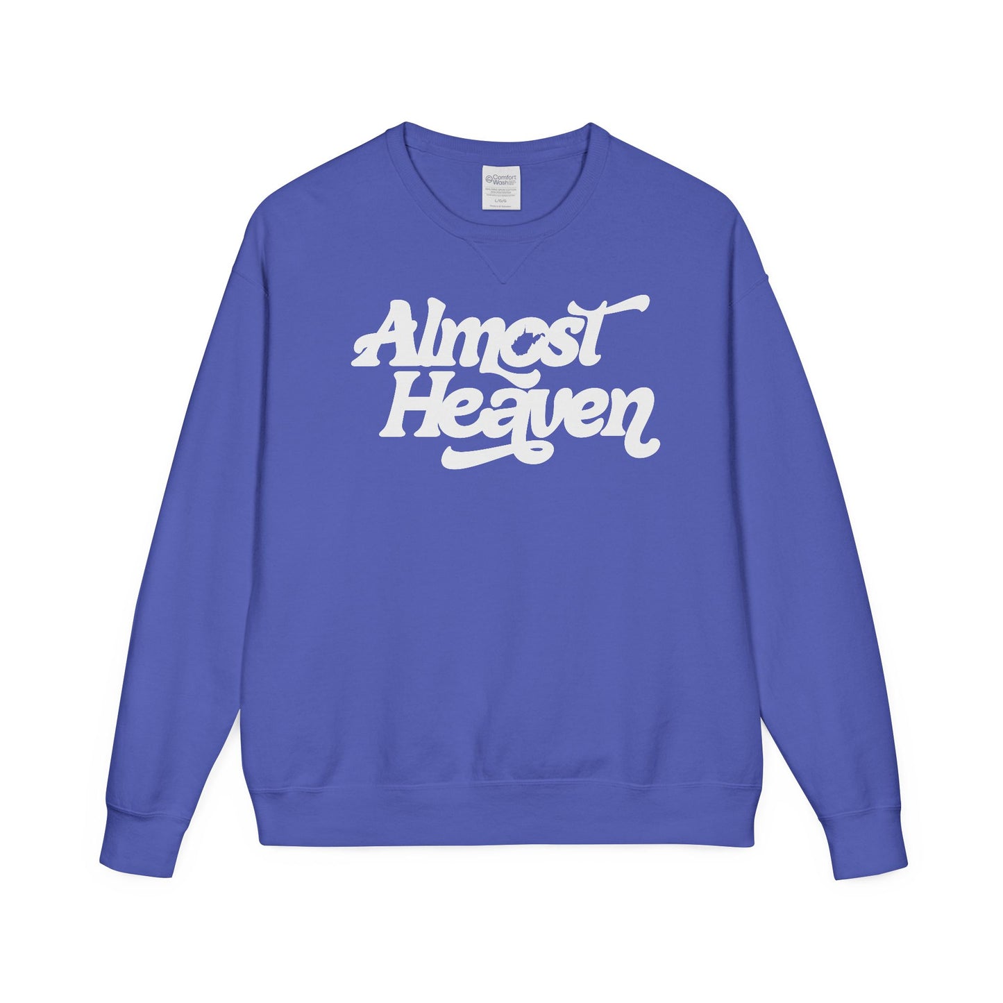 Almost Heaven_(WV STATE KNOCKOUT)_COMFORT WASH Crewneck Sweatshirt — Retro Graphic Pullover