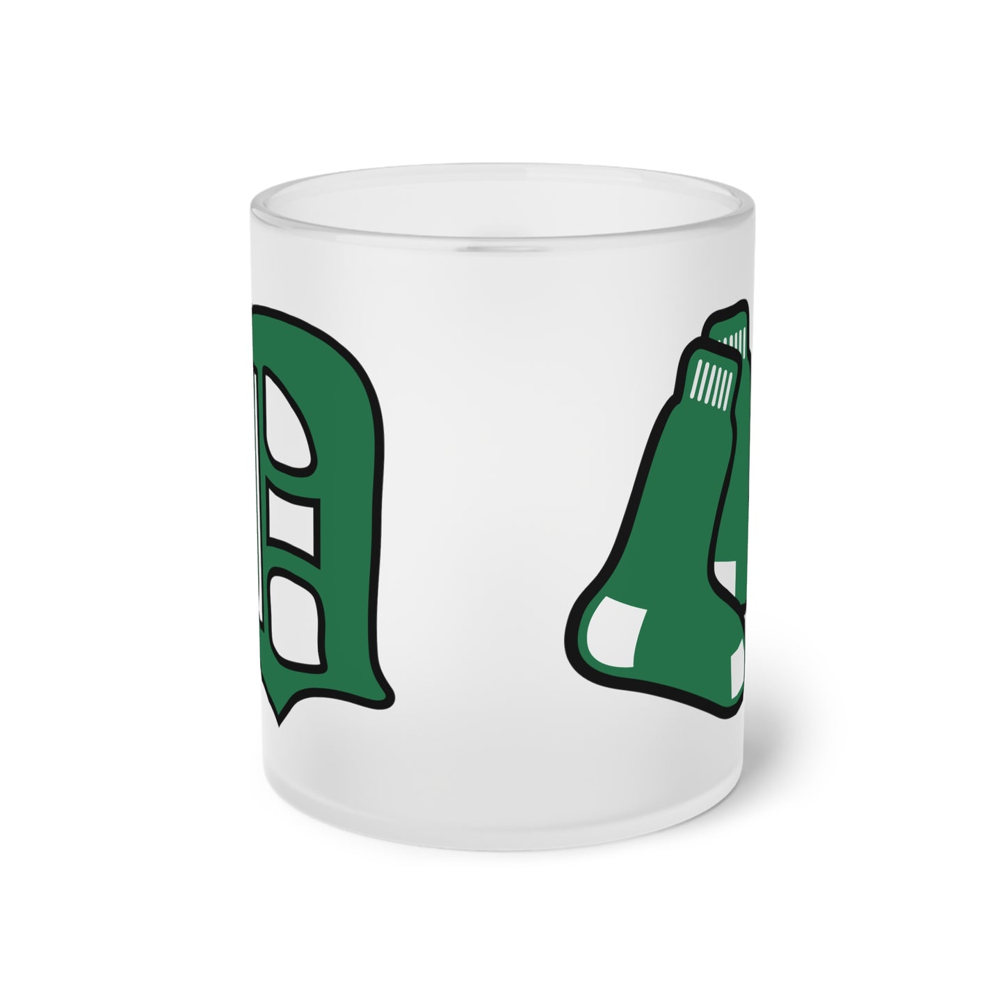 Script D_Green Sox icon - Frosted Glass Mug