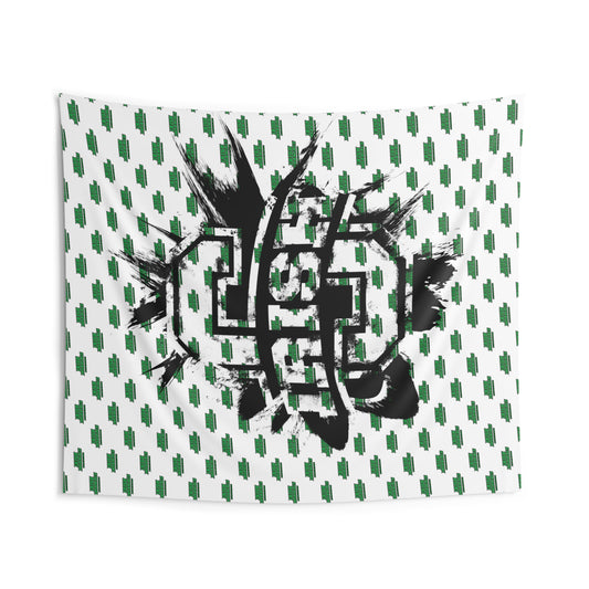 IRISH INSANIACS pattern_Splattered SCIOTO logo-Indoor Wall Tapestries
