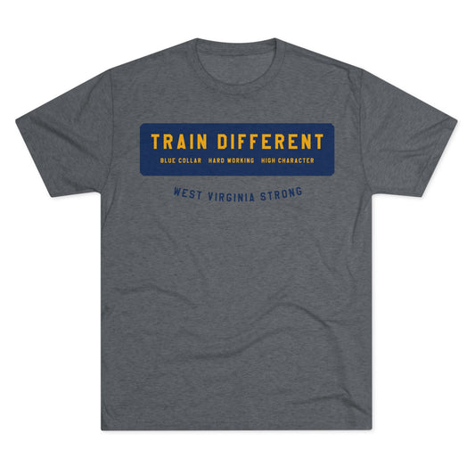 TRAIN DIFFERENT_WEST VIRGINIA STRONG-Unisex Tri-Blend Crew Tee