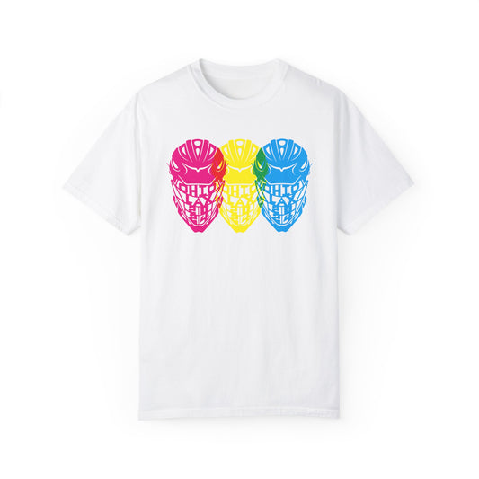 LACROSSE HELMET_TRI-COLOR (overlap) -Comfort Colors®-Unisex Garment-Dyed T-shirt