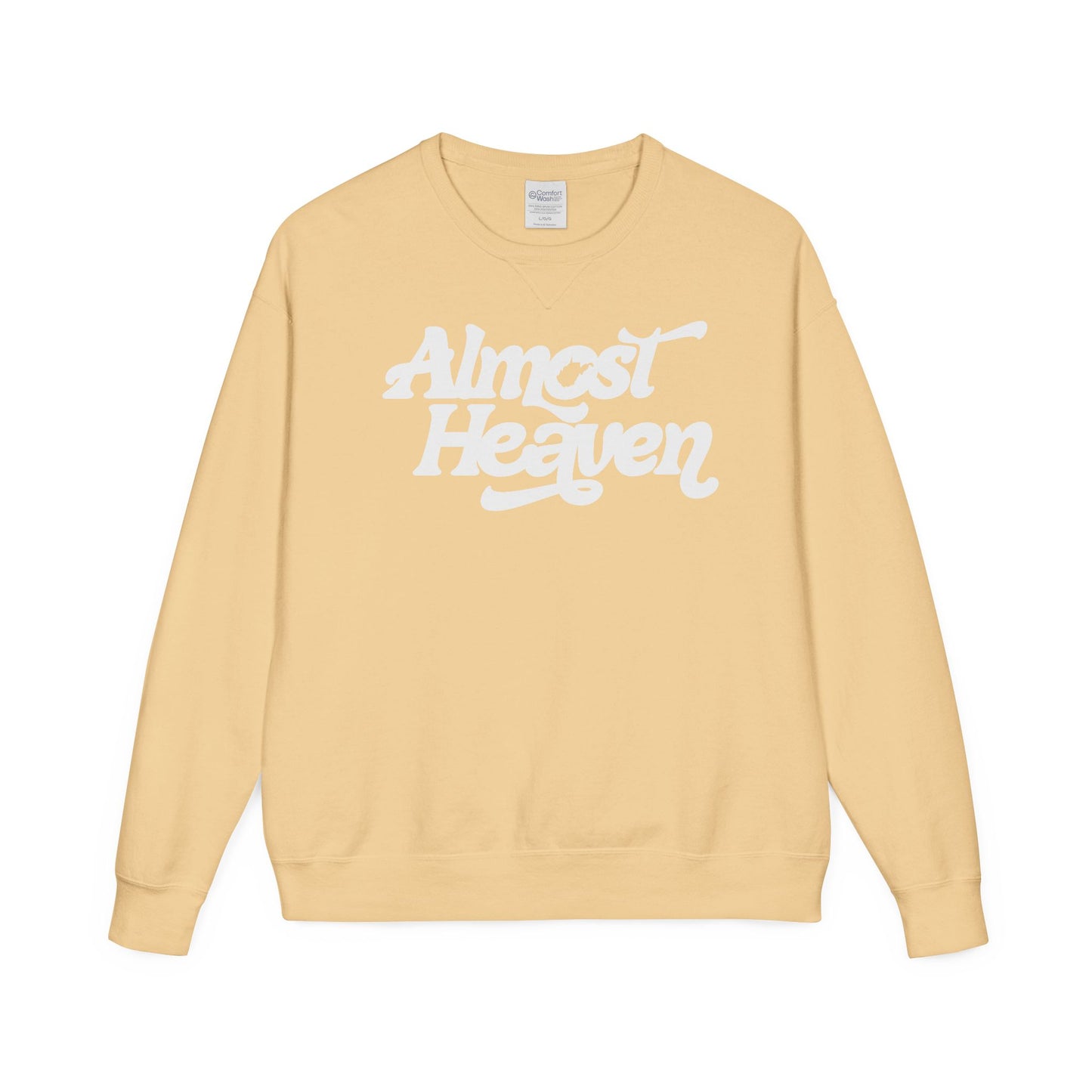 Almost Heaven_(WV STATE KNOCKOUT)_COMFORT WASH Crewneck Sweatshirt — Retro Graphic Pullover