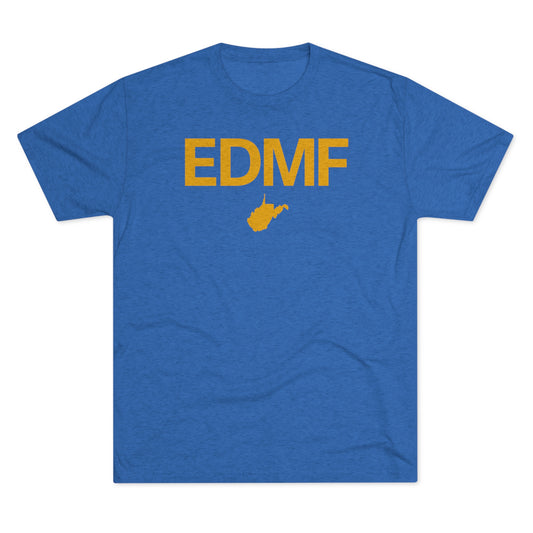 EDMF_WV STATE-YELLOW-Unisex Tri-Blend Crew Tee