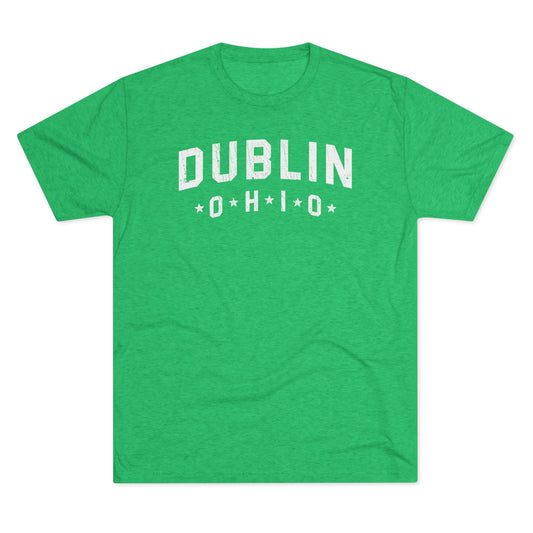DUBLIN *O*H*I*O_Distressed-Unisex Tri-Blend Crew Tee