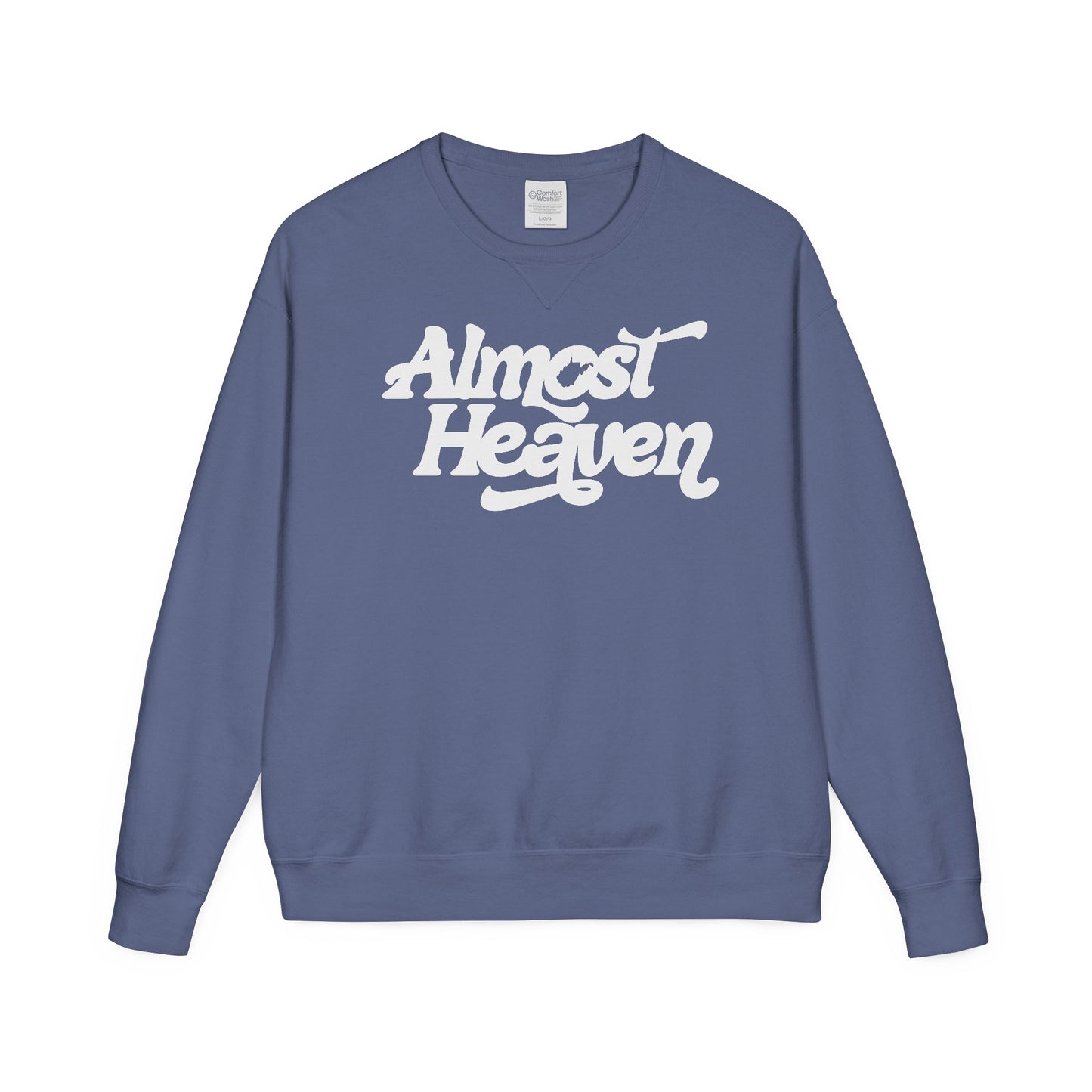 Almost Heaven_(WV STATE KNOCKOUT)_COMFORT WASH Crewneck Sweatshirt — Retro Graphic Pullover
