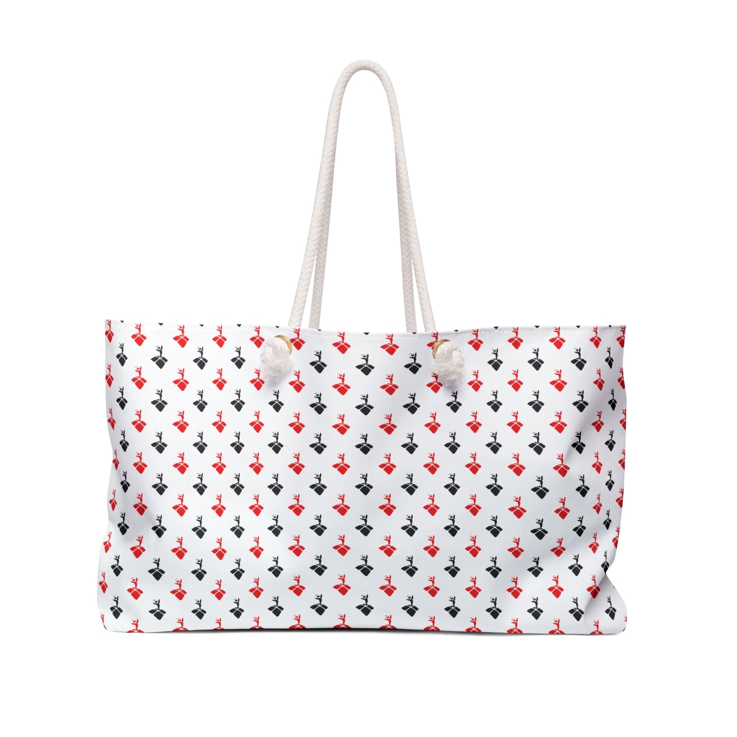 TBC ICONS RED AND BLACK PATTERN-Weekender Bag