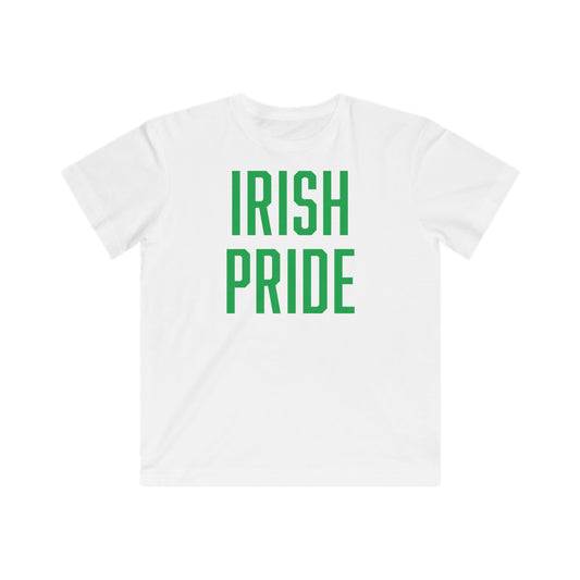 IRISH PRIDE_Leprechaun icon (back)-Kids Fine Jersey Tee