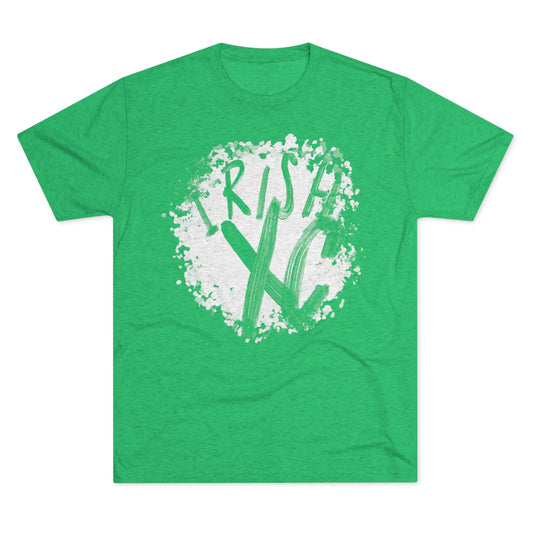 IRISH XC-PAINT SPLATTER-Unisex Tri-Blend Crew Tee