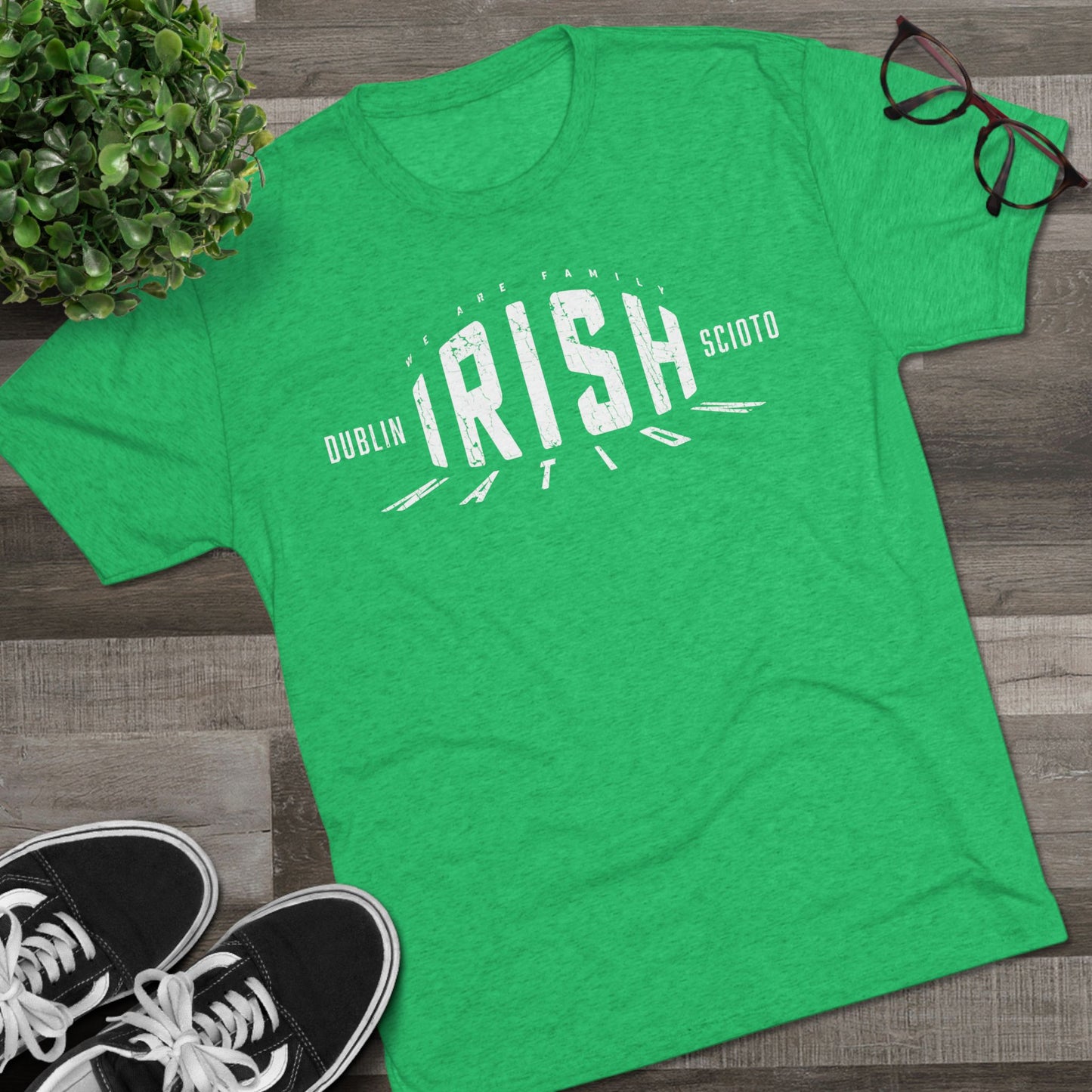 IRISH NATION_WE ARE FAMILY_DUBLIN SCIOTO-Unisex Tri-Blend Crew Tee