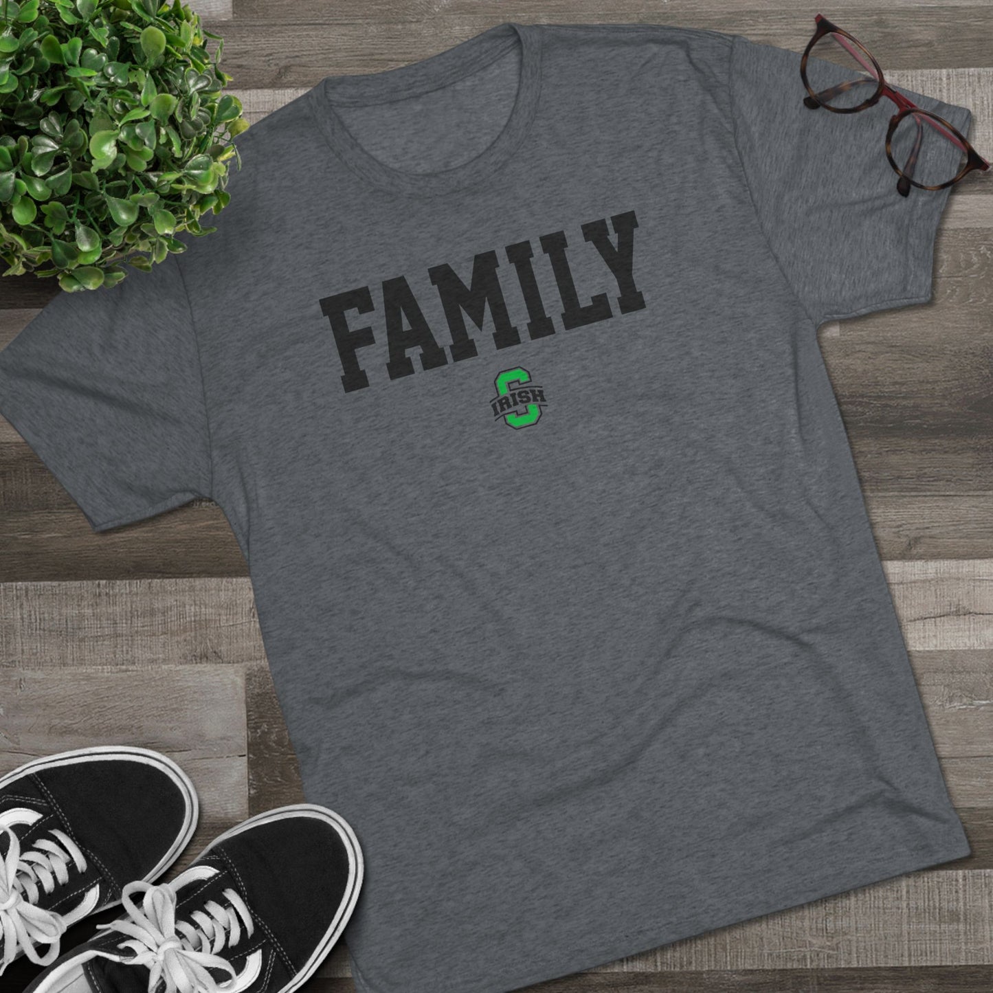 FAMILY_SCIOTO BLOCK S LOGO-Unisex Tri-Blend Crew Tee