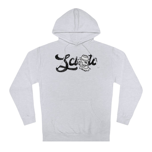 SCIOTO script_Leprechaun substitute_Distressed-Unisex Hooded Sweatshirt