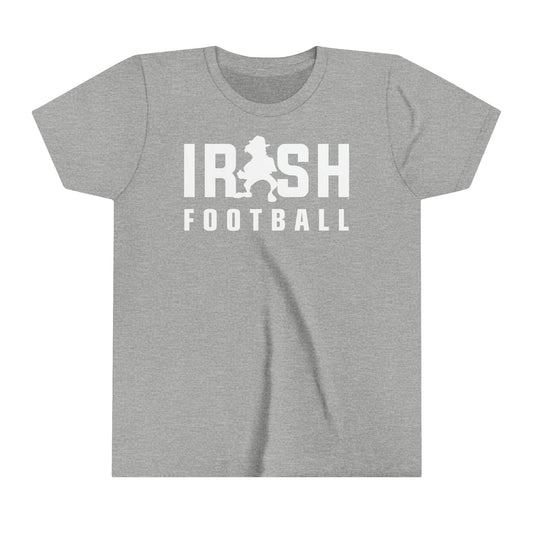 IRISH MAN™ logo (front) FOOTBALL_LIL BRO #2 (back) - Youth Short Sleeve Tee