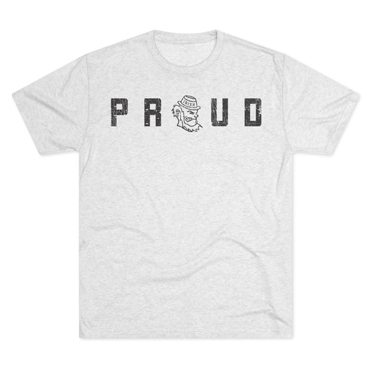 PROUD(tracked out)_LEPRECHAUN substitute_Distressed-Unisex Tri-Blend Crew Tee