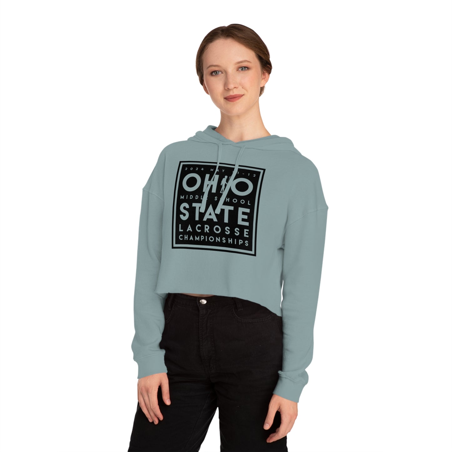 OHIO (PLAYER SUBSTITUTION) 2024 STATE LACROSSE CHAMPIONSHIPS-Women’s Cropped Hooded Sweatshirt