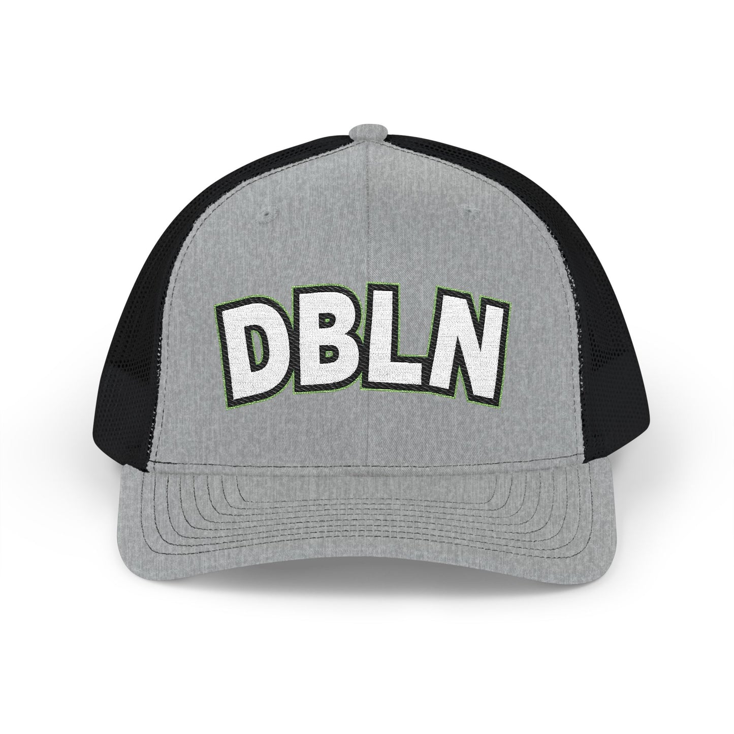 DBLN Embroidered Trucker Hat — Retro Patch Snapback Cap
