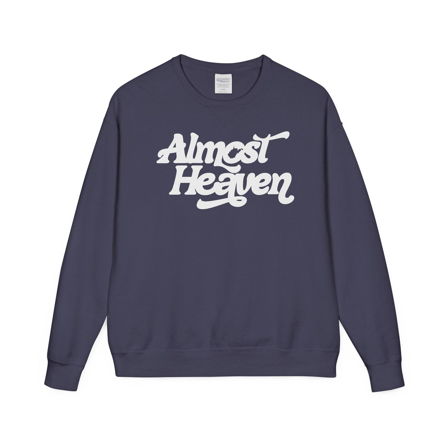 Almost Heaven_(WV STATE KNOCKOUT)_COMFORT WASH Crewneck Sweatshirt — Retro Graphic Pullover