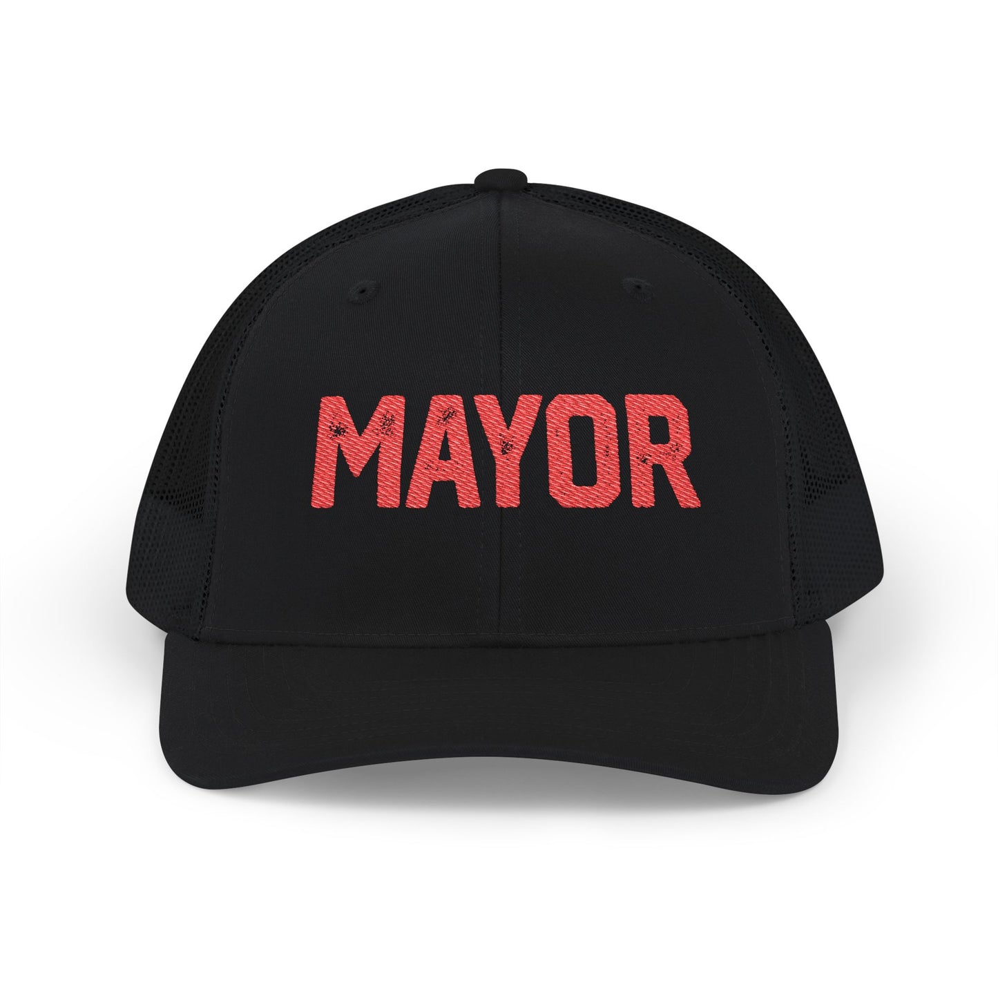 Mayor Embroidered Trucker Cap - Bold Snapback Mesh Hat