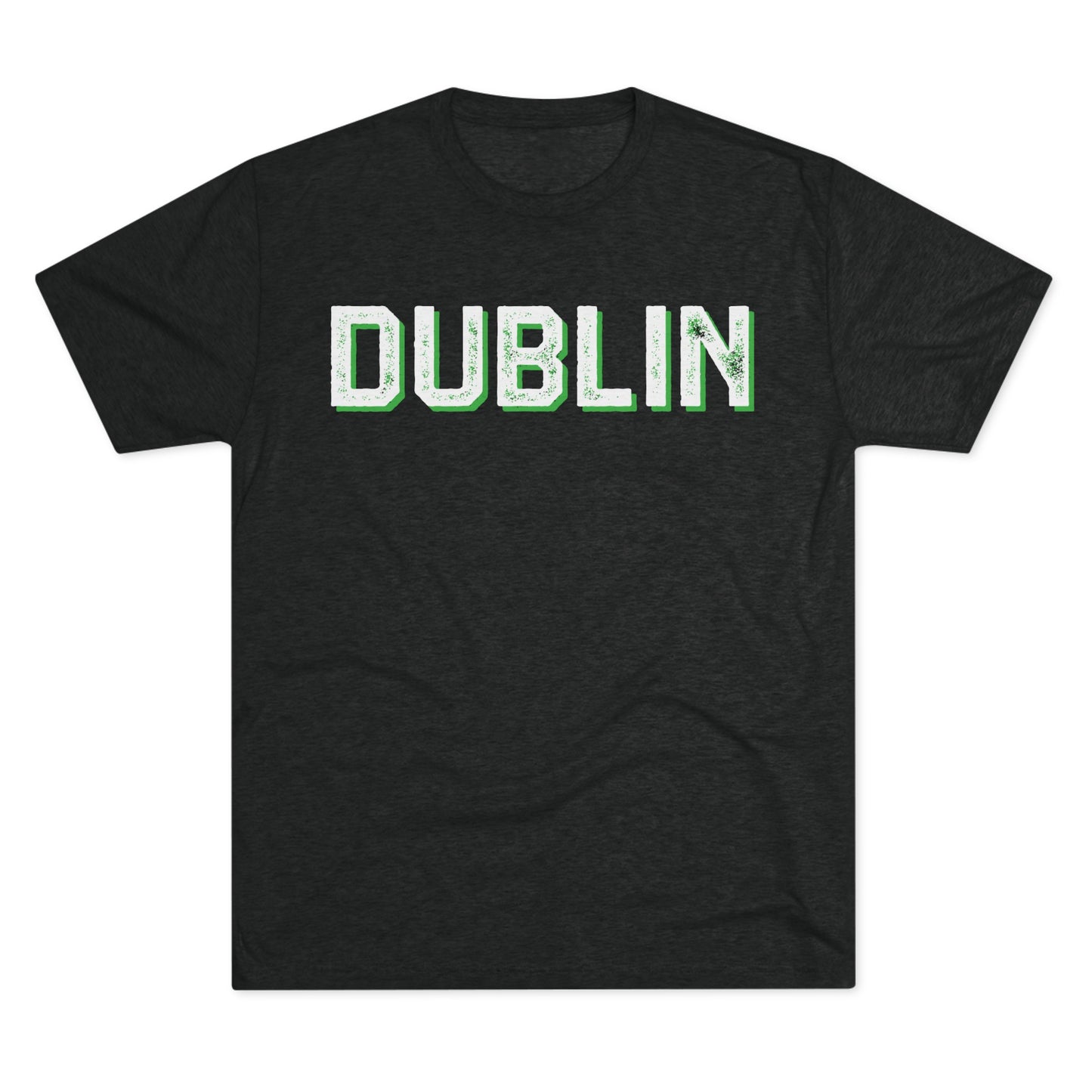 DUBLIN (offset drop shadow)-Unisex Tri-Blend Crew Tee