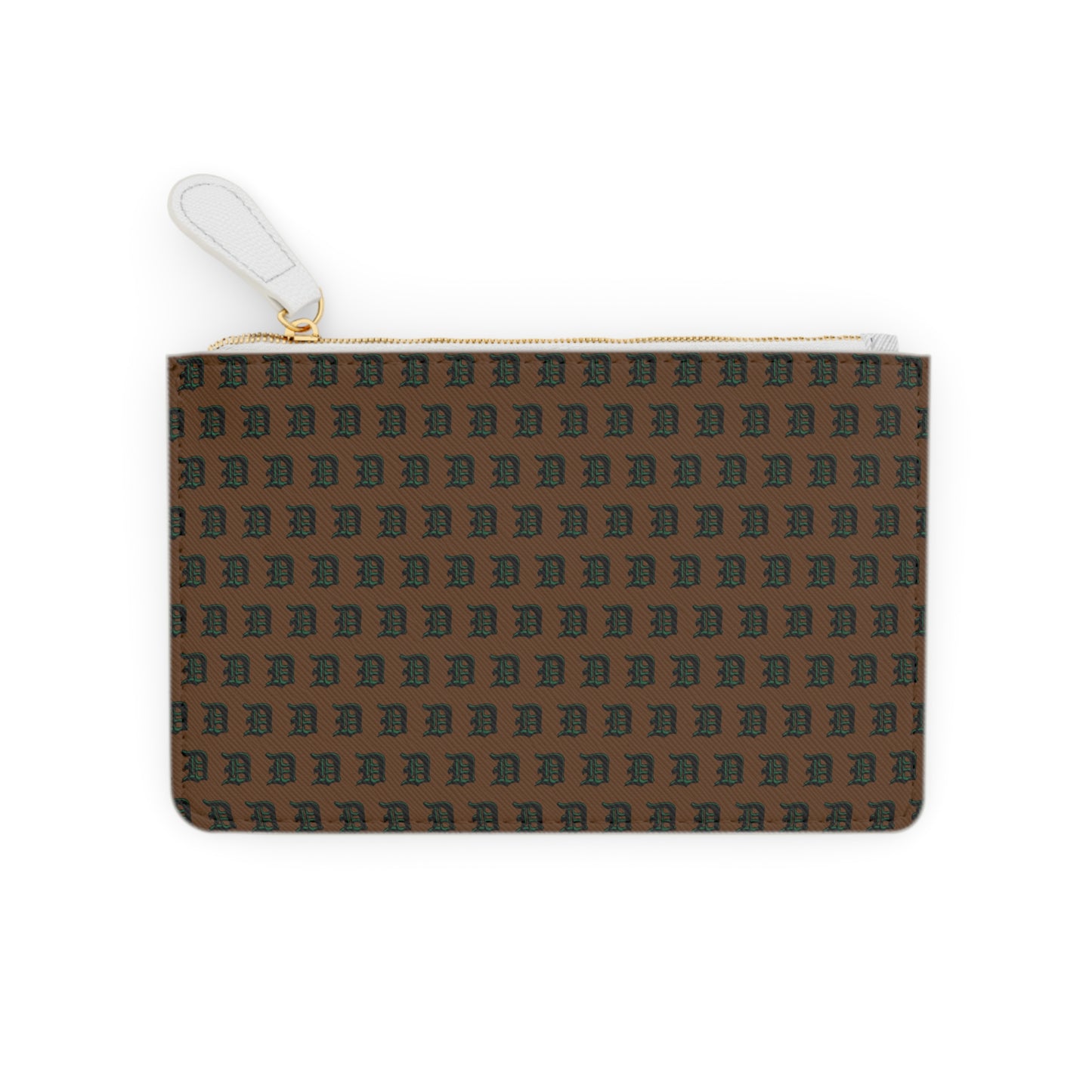 Script D pattern (black) - Mini Clutch Bag