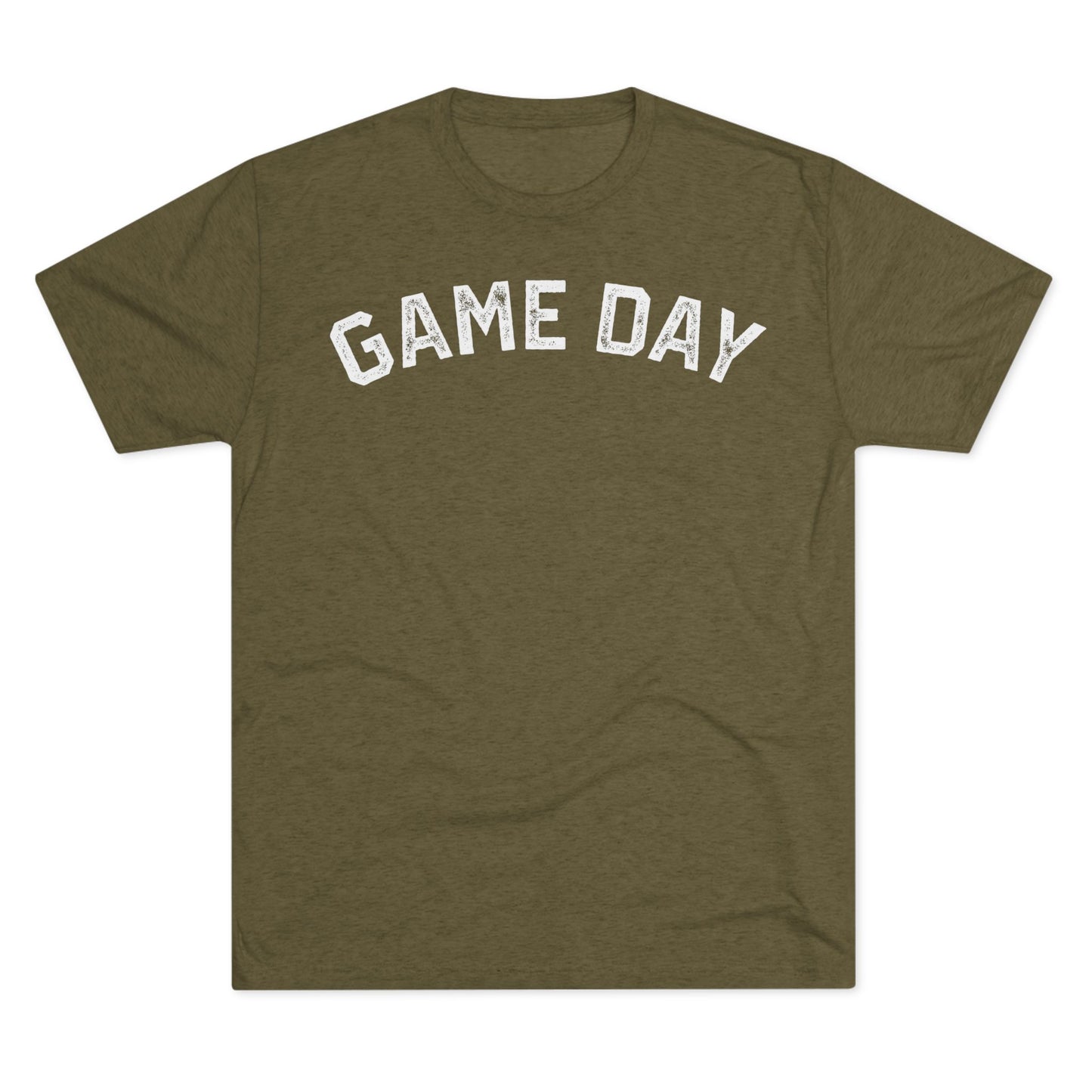 GAME DAY (arched typography) Distressed-Unisex Tri-Blend Crew Tee