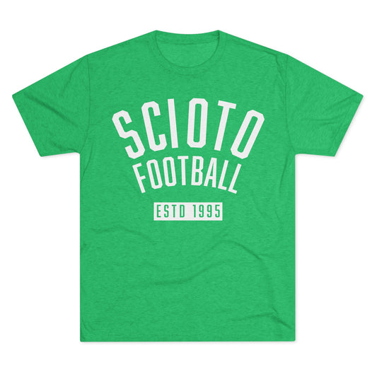 SCIOTO FOOTBALL(arched)_ESTD 1995-Unisex Tri-Blend Crew Tee