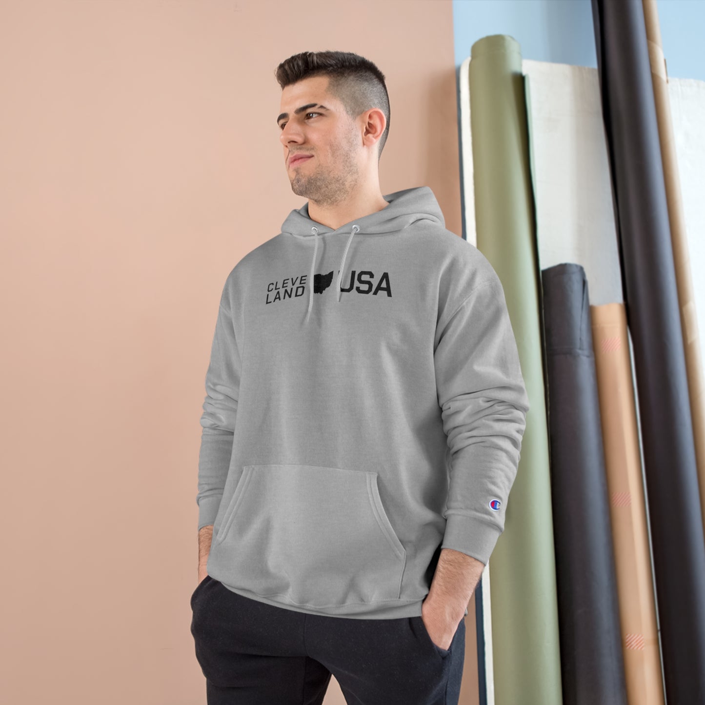 CLEVE LAND. USA (simple) – Champion Hoodie