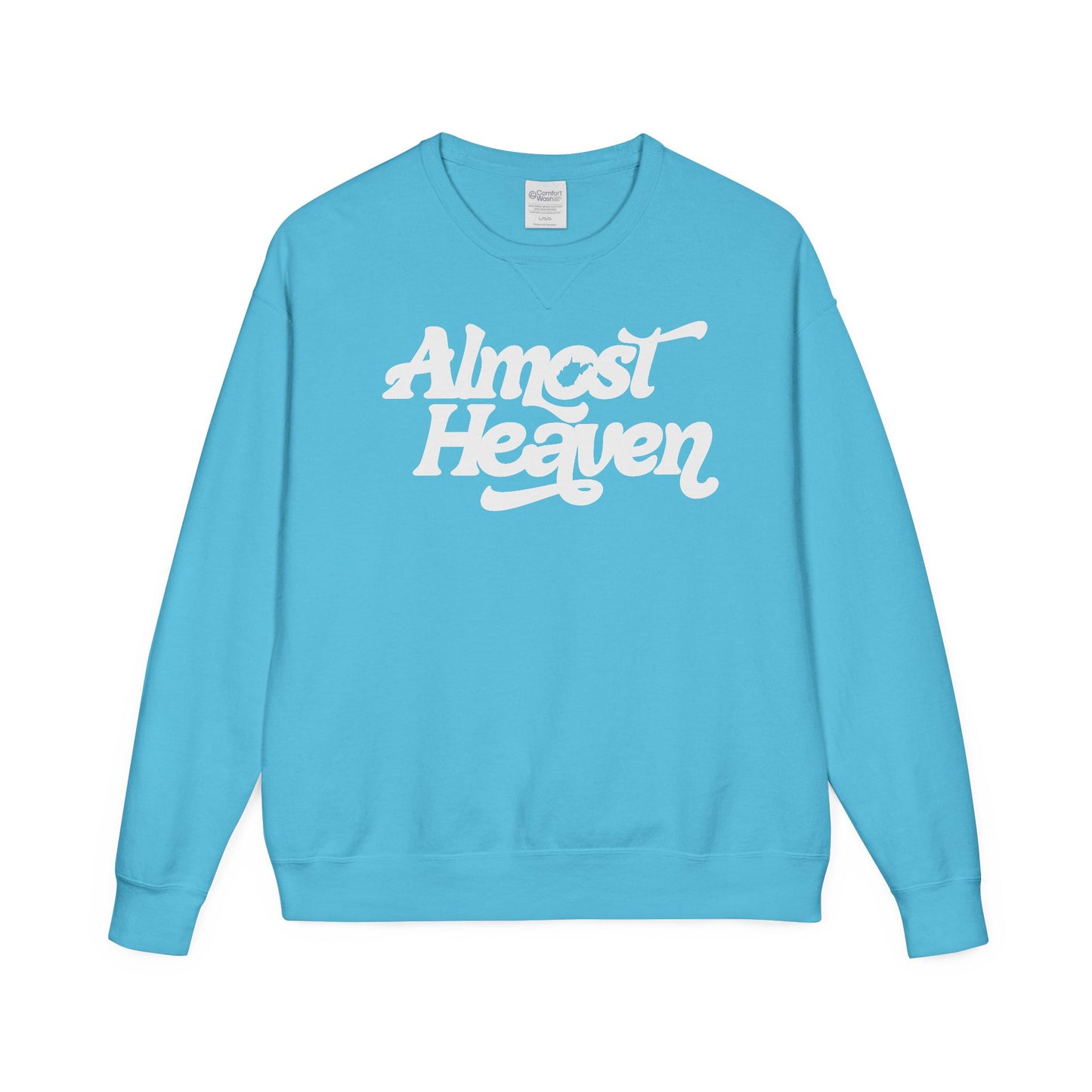 Almost Heaven_(WV STATE KNOCKOUT)_COMFORT WASH Crewneck Sweatshirt — Retro Graphic Pullover