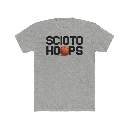 SCIOTO HOOPS_logo ball graphic-Men's Cotton Crew Tee