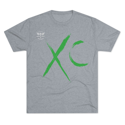 WINGED SPIKE (upper chest) XC graphic - IRISH 2023_CC(back)k-Unisex Tri-Blend Crew Tee