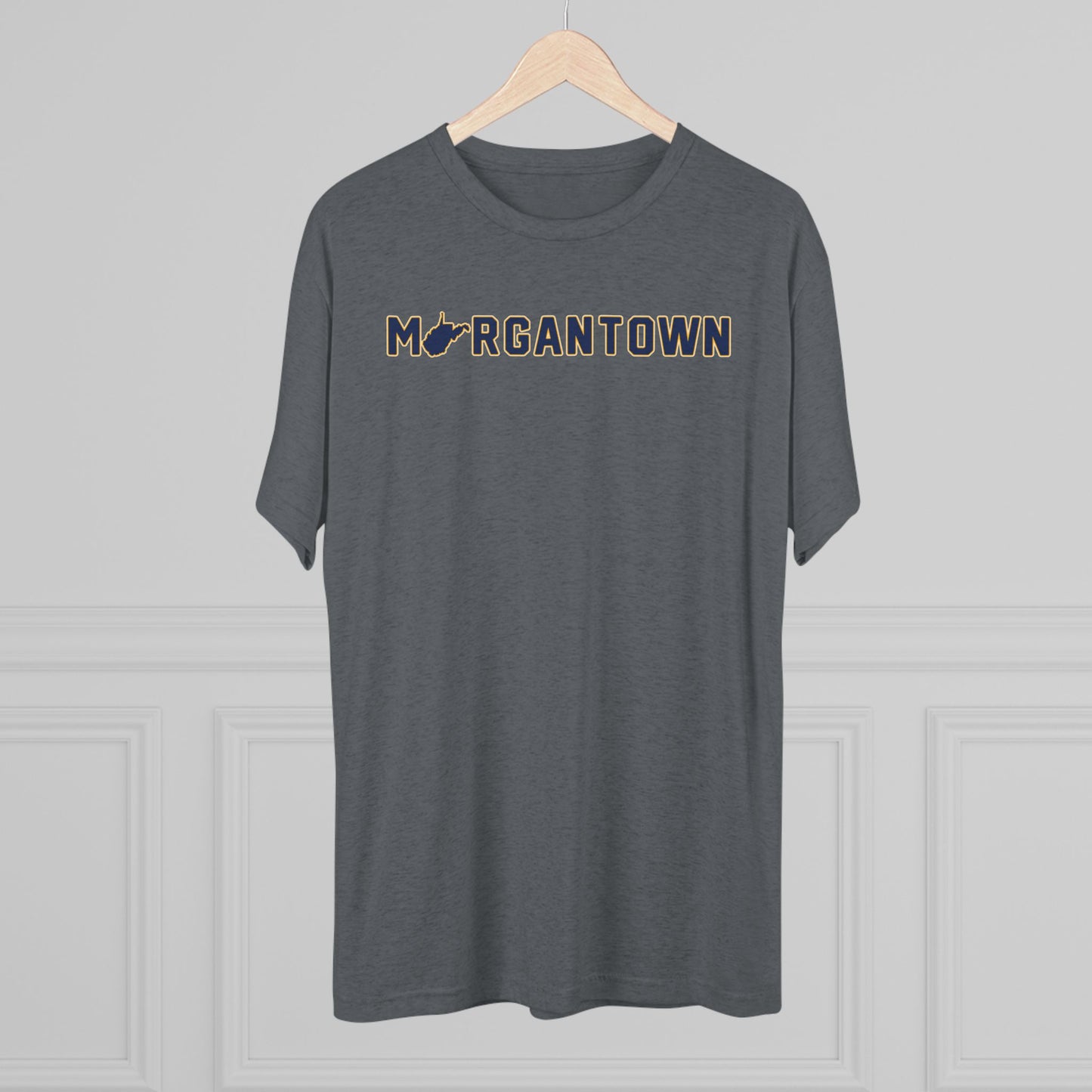 MORGANTOWN (outline stroke) - Unisex Tri-Blend Crew Tee