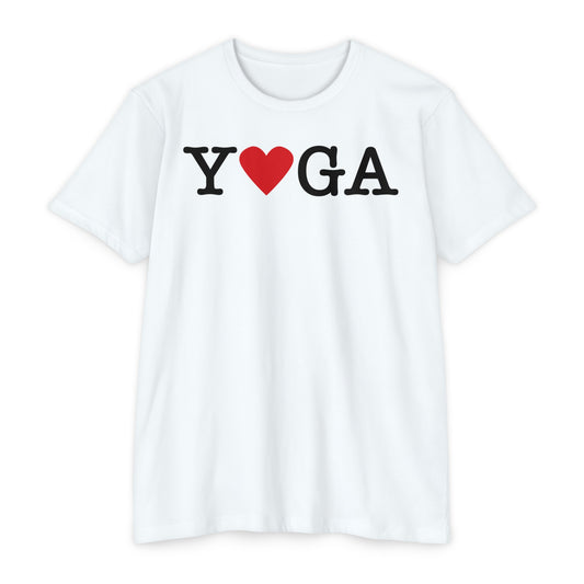 YOGA (HEART GRAPHIC-Unisex CVC Jersey T-shirt