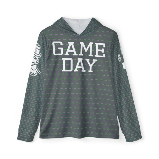 SCIOTO LOGO ALL OVER PATTERN_GAME DAY_LEPRECHAUN ICON (sleeve)_USA-OH STATE SHAPE-SCIOTO ICONS (sleeve)-Men's Sports Warmup Hoodie (AOP)