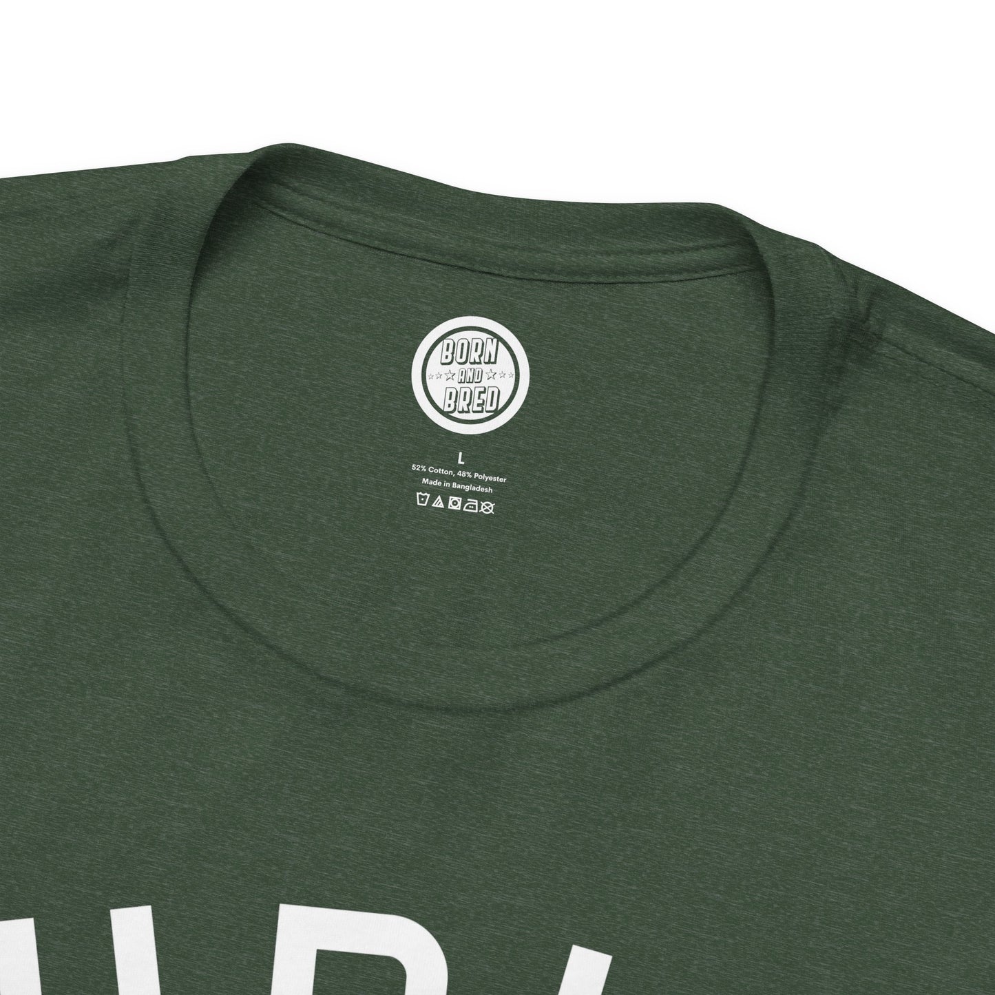 DUBLIN (arched type) OHIO-WHITE PRINT ON VARIOUS GREEN OPTIONS-Unisex Jersey Short Sleeve Tee