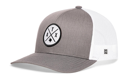 Austin Trucker Hat | Gray-White ATX X Snapback