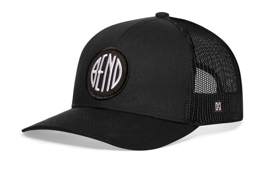 Bend Trucker Hat | Black Bend Snapback