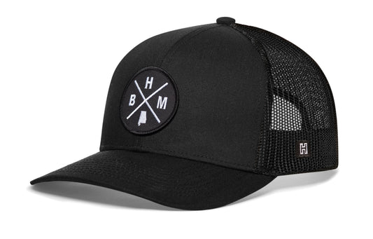 Birmingham Trucker Hat | Black BHM X Snapback