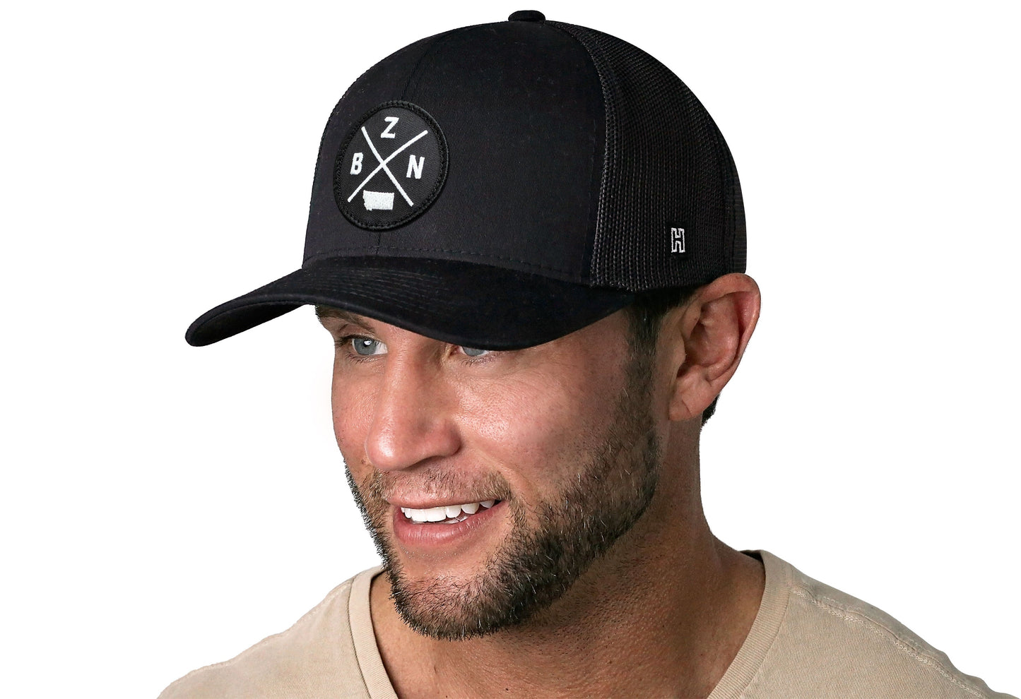Bozeman Trucker Hat  |  Black BZN X Snapback