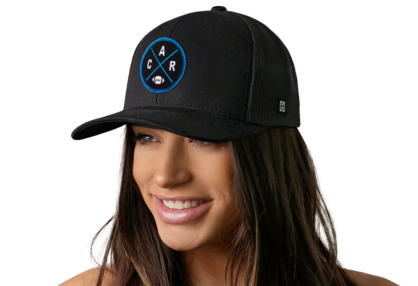 Carolina Trucker Hat  |  Black CAR X Football Snapback