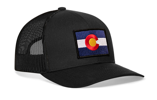 Colorado Flag Trucker Hat | Black CO Snapback