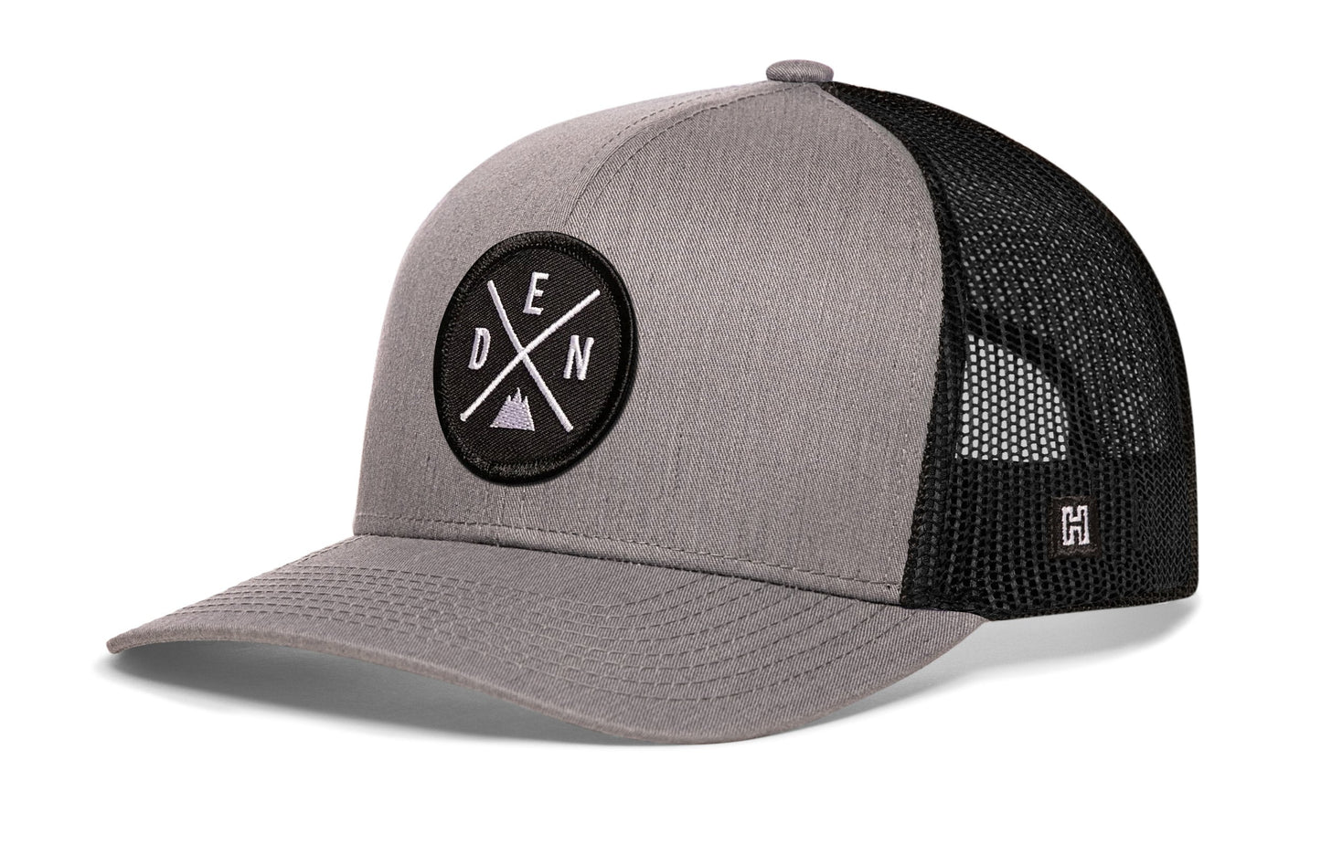 Denver Trucker Hat  |  Gray-Black DEN X Snapback