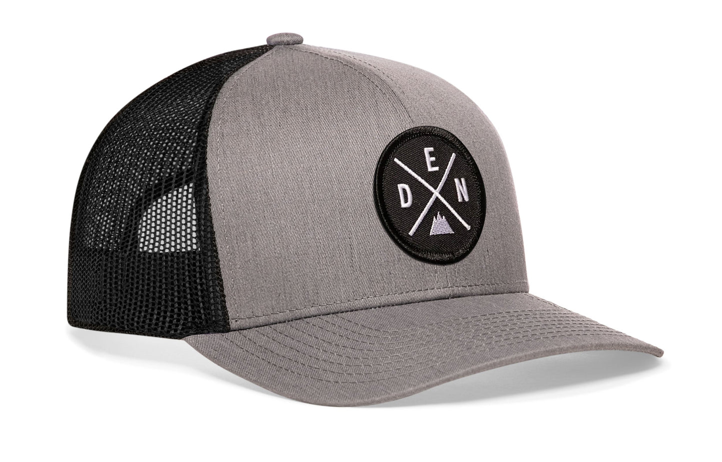 Denver Trucker Hat  |  Gray-Black DEN X Snapback