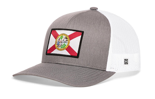 Florida Flag Trucker Hat | Black FL Snapback