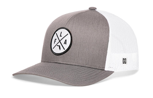 Florida Trucker Hat | Gray-White FLA X Snapback