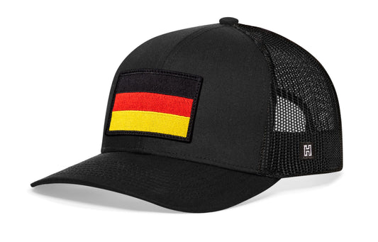 German Flag Trucker Hat | Black Germany Snapback