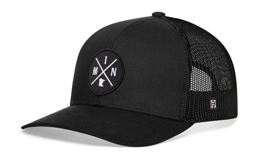 Minnesota Trucker Hat | Black MIN X Snapback