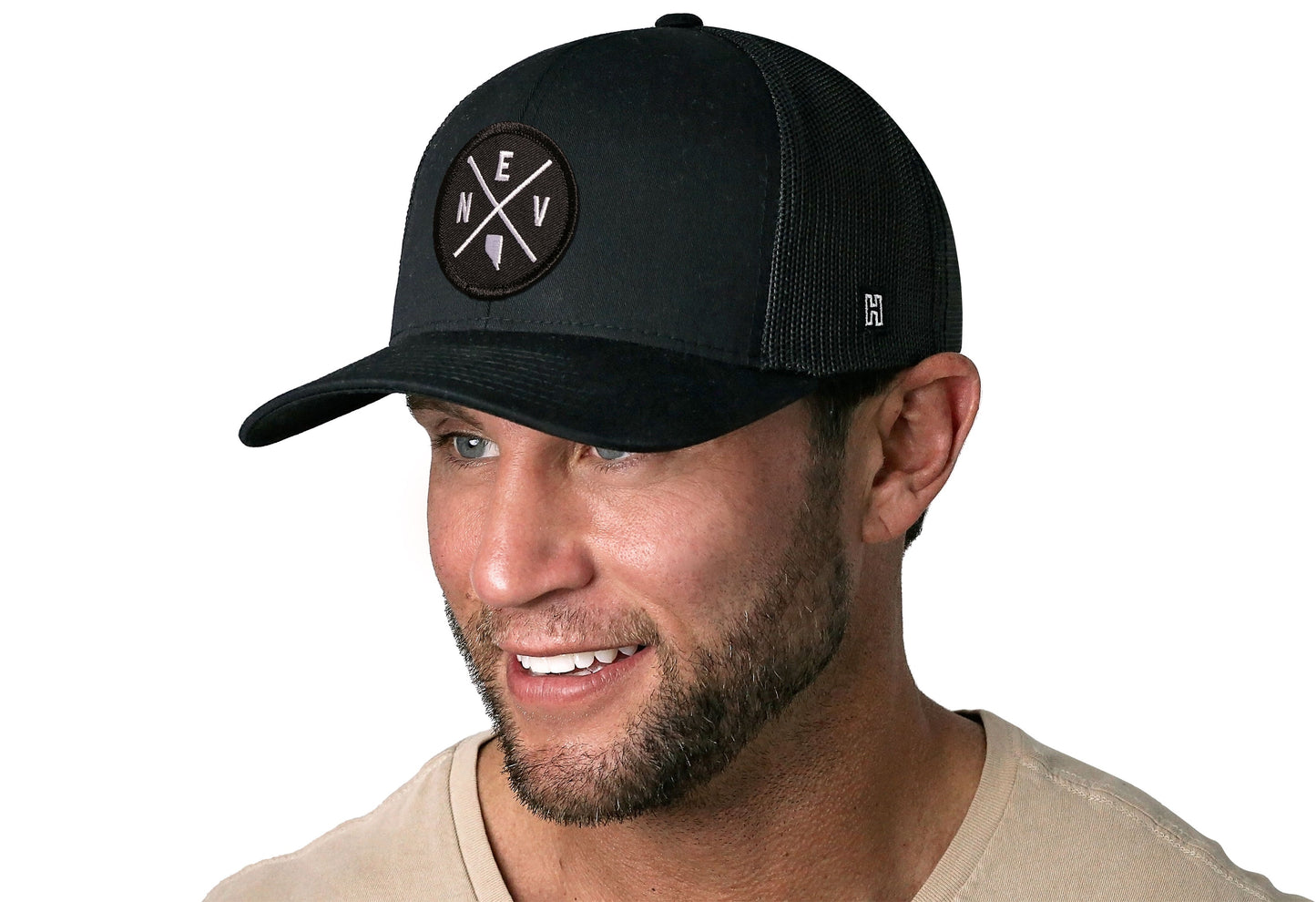 Nevada Trucker Hat  |  Black NEV X Snapback