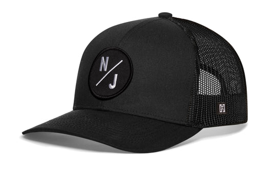 New Jersey Trucker Hat | Black NJ X Snapback
