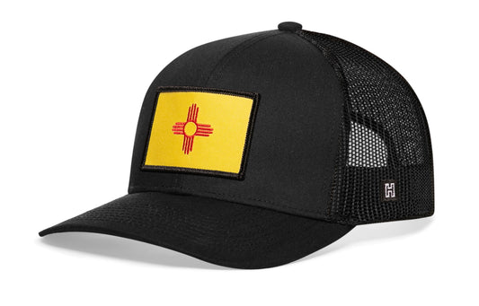 New Mexico Flag Trucker Hat | Black NM Snapback